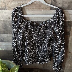A New Day Polka Dot Square Neck Top
